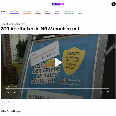 Reportage RTL - Lange Nacht des Impfens