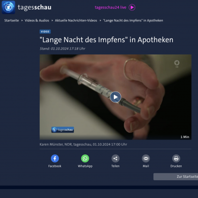 Reportage Tagesschau - Lange Nacht des Impfens